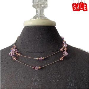 LATASIA GLASS bead long necklace